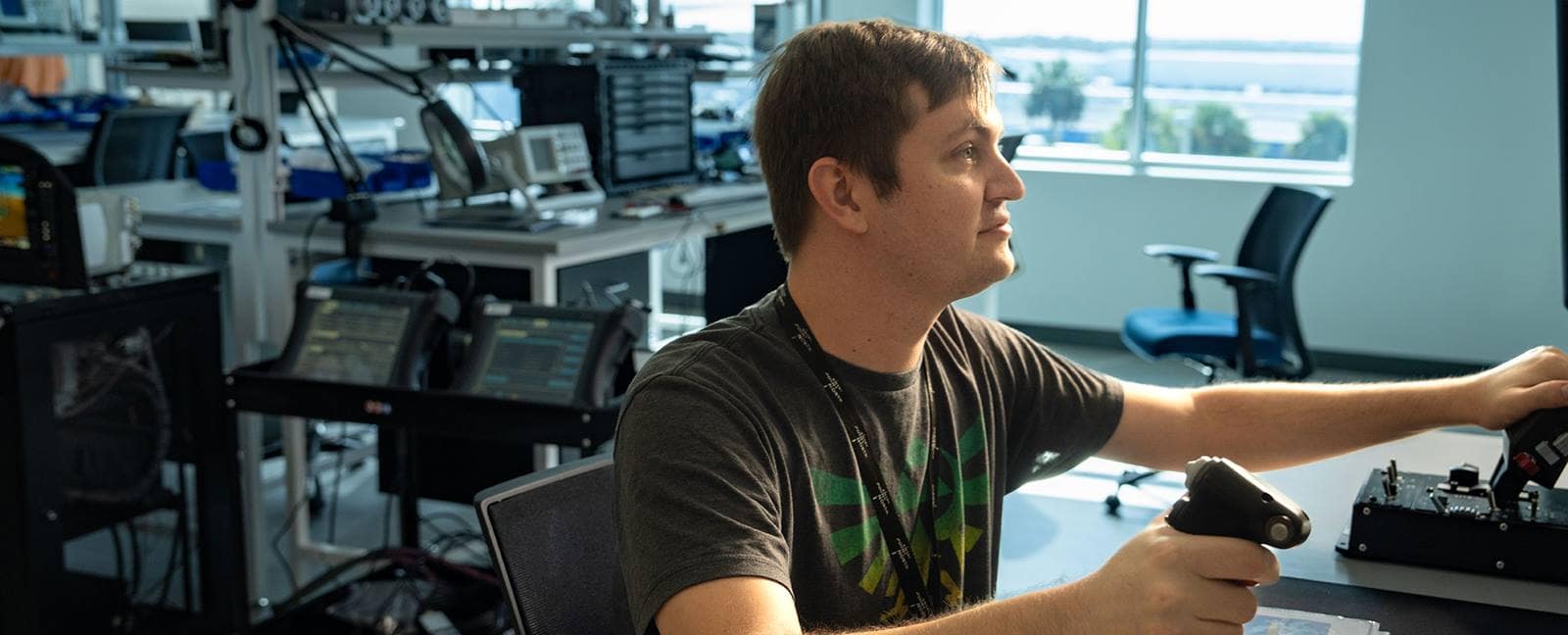 Embry-Riddle graduate student working in the NEAR Lab
