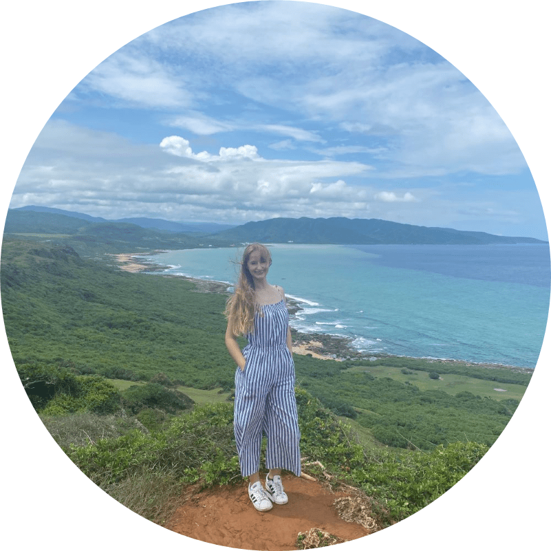 B.S. in Global Security & Intelligence Studies major Carolyn Chatman ('23) in Taiwan