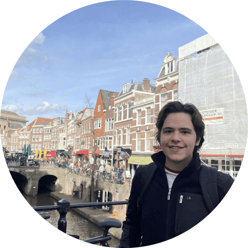 B.S. in Aerospace Engineering major Keelan Garde ('23) in the Netherlands