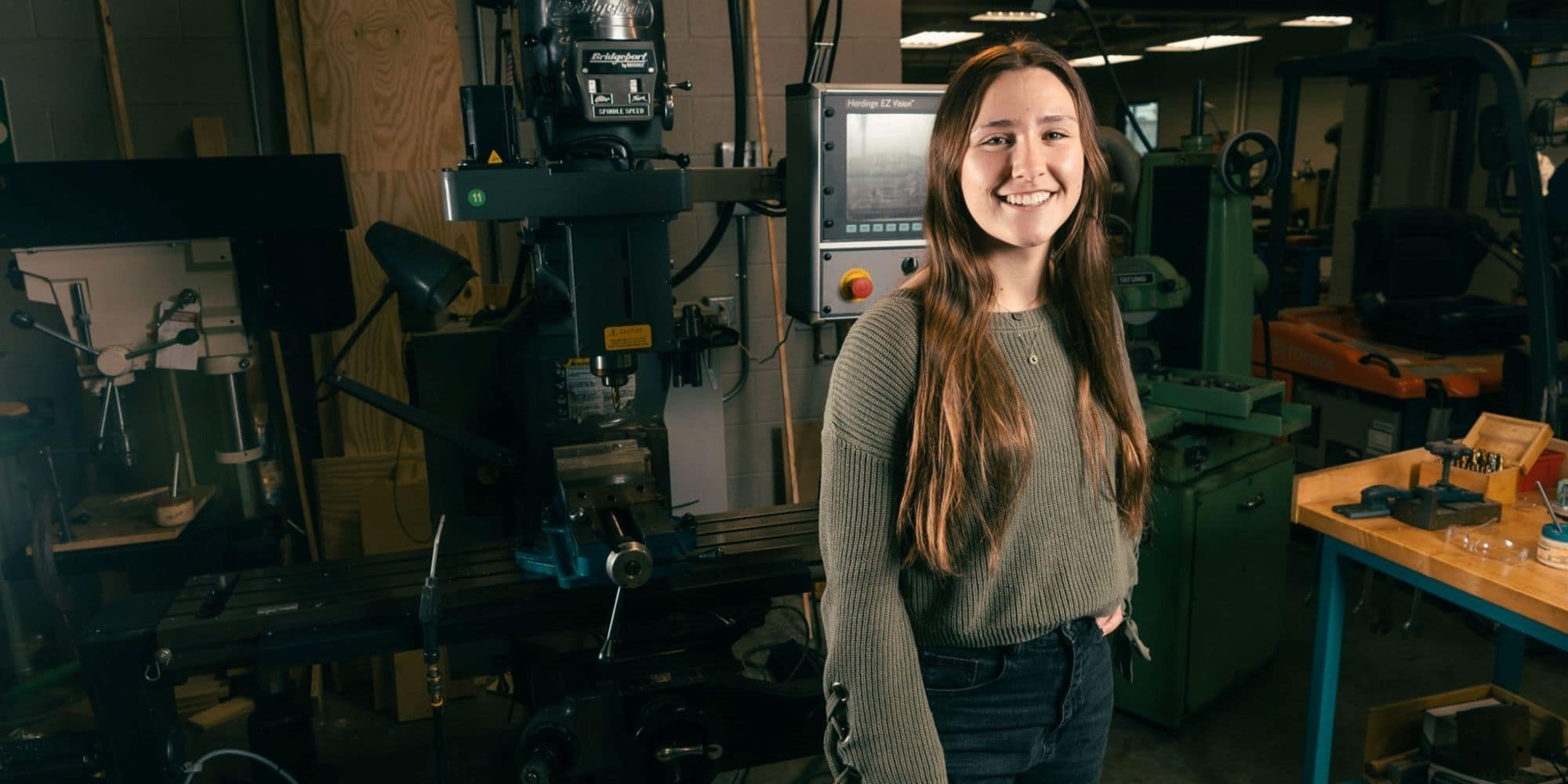 Katie Rolle (‘24) was the recipient of the 2023 Environmental Scholarship from the Prescott Audubon Society due to her focus on enhancing clean energy production in her field. (Photo: Embry-Riddle / Connor McShane)