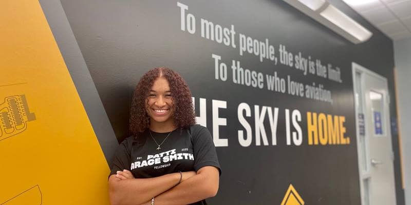 Aeronautics major Jenesis Tucker feels set for success with the opportunities she’s received from the Patti Grace Smith Fellowship. (Photo: Jenesis Tucker)