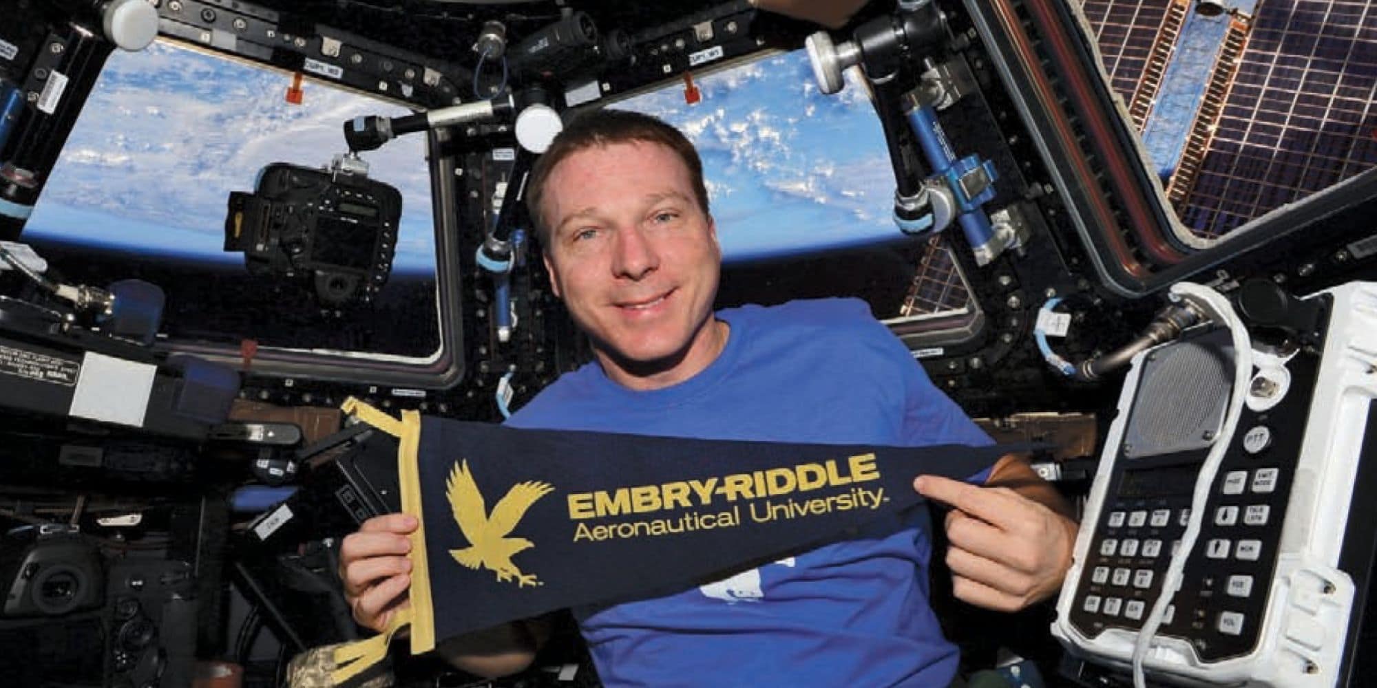 Terry Virts ('97) earned his M.S. in Aeronautics degree at Embry-Riddle before becoming a test pilot for the Air Force and setting his sights on the stars. (Photo: Terry Virts)